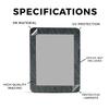 Carbon Fiber E-Reader Skin Compatible With Barnes & Noble Nook GlowLight 4e (2022) - Triangle Stripes - Premium 3M Vinyl Protective Wrap Decal Cover - Easy To Apply | Crafted in the USA by MightySkins view 2