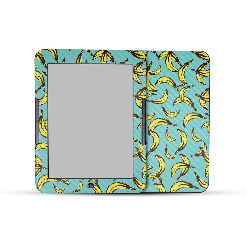 Carbon Fiber E-Reader Skin Compatible with Barnes & Noble Nook GlowLight 4e (2022) - Bananas - Premium 3M Vinyl Protective Wrap Decal Cover - Easy to Apply | Crafted in The USA by MightySkins