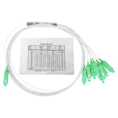Sunicon Optical Splitter, 1 x 8 Optical Splitter PLC SM Pipe Type Low Insertion Loss Networking Cables Accessories