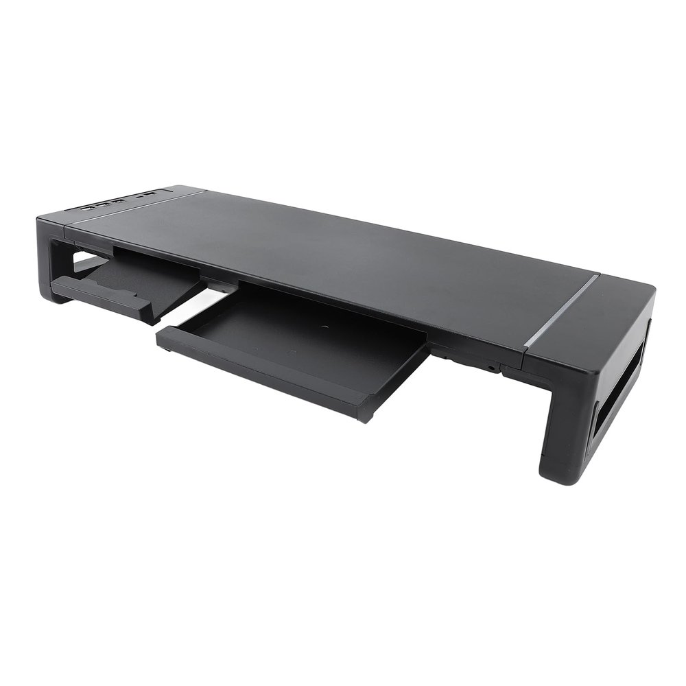 Tyenaza Desktop Monitor Stand Riser, with 8 in 1 Docking Station Phone Holder Drawer 25KG Bearing