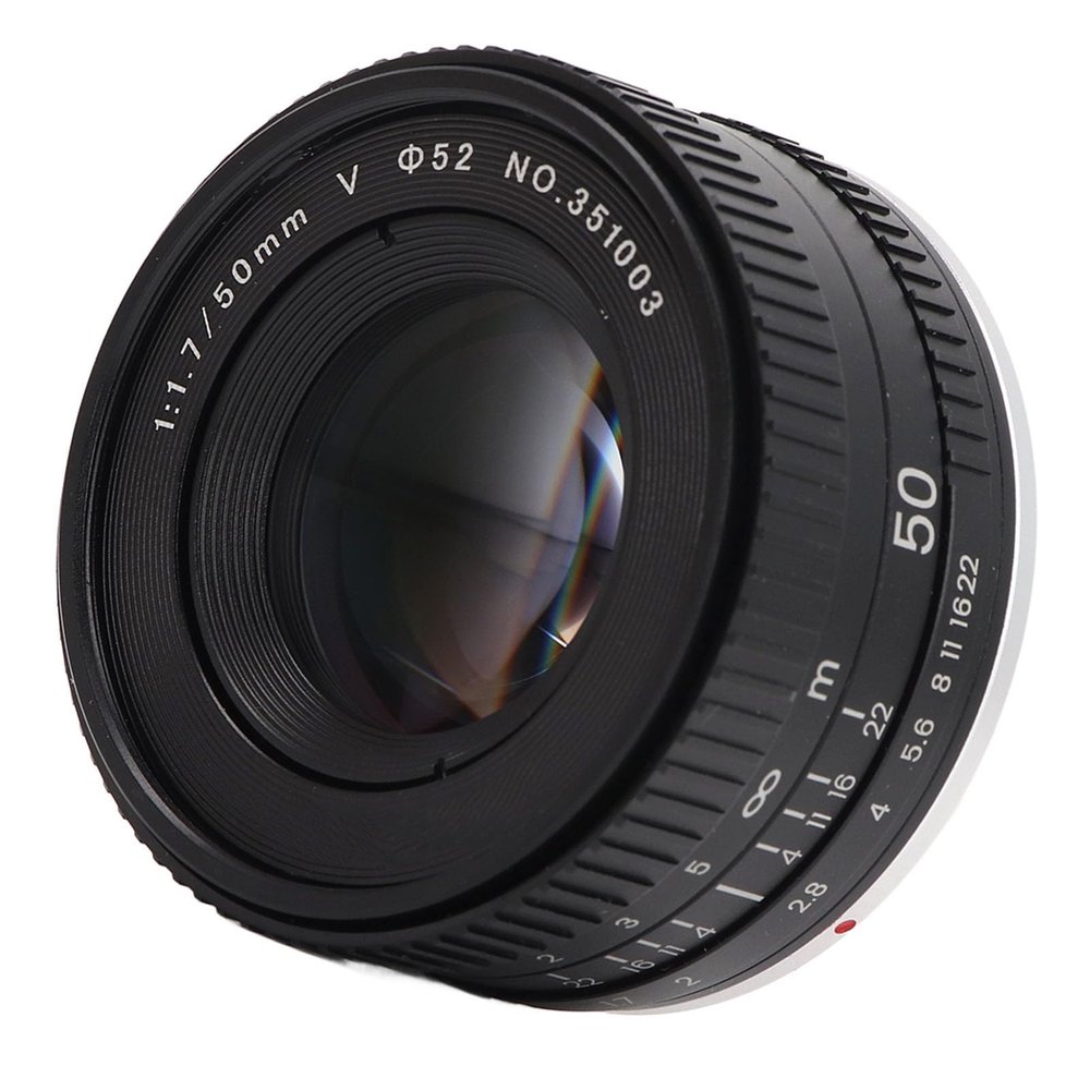 50mm F1.7 Large Aperture Lens,Full Frame Manual Fixed Focus Telephoto Lens,Wide Angle Lens for DSLR Mirrorless Camera