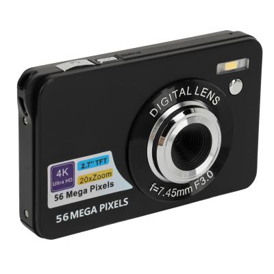 Sanpyl Digital Camera, 4K UHD Vlogging Camera, 56MP Autofocus Compact Camera with 20X Digital Zoom, Rechargeable Point and Shoot Camera for Teens Adult Beginner