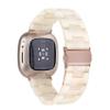 Ayeger Resin Wristband Compatible with Fitbit Versa 4 3 Bands/Fitbit Versa Sense 2 1 Bands,Women Men Lightweight Bracelet Strap with Stainless Steel Metal Buckle (White, Fitbit Versa 4 3/ Versa Sense 2 1) view 2