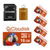 Cloudisk Pack of 5 Parrot-Prime Micro SD Card 16GB Flash Memory Card Micro SDHC C10 A1 U1 with SD Adapter, Card Reader (16GB) view 1
