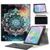 BFSEROBJ for iPad 9th/8th/7th Generation Case for iPad 10.2 Case with 360 Rotating Degree Stand PU Leather Protective Cover with Detachable Wireless Keyboard and Pen Holder - Galaxy Colorful Floral view 1