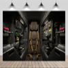 CHNYWORK 6x4ft Spaceship Cockpit Backdrop Old Brown Leather Pilot Seat Sci-fi Space Fighter Craft Cockpit Background Pilot Theme Birthday Party Decorations Portrait Photo Studio Props view 1