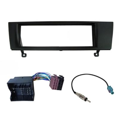 oimcpr Single Din Fascia Radio Panel Compatible for BMW 1-Series (E87/81/82/88) ; 3-Series (E90/91/92/93) ; X1 (E84) ; Z4 (E89) Frame Dash Kit Fac, 182x53mm