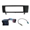 oimcpr Single Din Fascia Radio Panel Compatible for BMW 1-Series (E87/81/82/88) ; 3-Series (E90/91/92/93) ; X1 (E84) ; Z4 (E89) Frame Dash Kit Fac, 182x53mm view 1