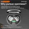 Bitstik Open-Ear Wireless Headphones Bluetooth Earbuds LED Power Display Charging Case Ear Buds Earhook Over-Ear Earphones for Workout Sports TV Phone Laptop (Black) view 3