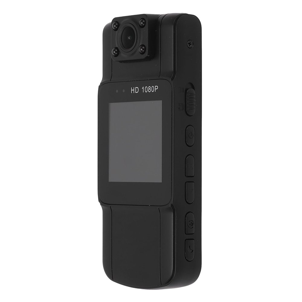 Yunir Mini Body Camera 1080P Infrared Night Motion Detection 180 Rotation Lens 1.54inch Display Body Worn Camera,Portable Small Video Recorder for Security Guard,Law Enforcement