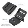 Andoer L Shape Foldable Quick Release Plate for Camera Horizontal Vertical Switching Aluminum Alloy Screw Replacement 1/4 for DSLR Camera Canon Nikon view 4