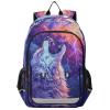 ALAZA Howling Wolf with Lightning in The Sky School Backpacks Travel Laptop Bag Kids Bookbag for Girls Boys Teens Women Men view 1