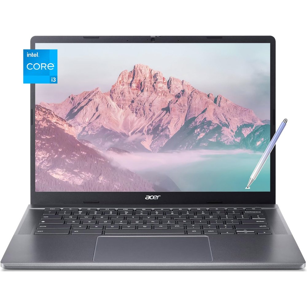 acer-Chromebook Touchscreen-Laptop Stylus Pen - 14 inch FHD IPS Display - Intel Core i3-N305 - Wi-Fi 6E - Google Chromebook Laptop Mini - 2024 - School Student (8GB RAM |512GB PCIe SSD)