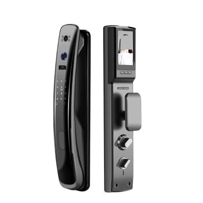 Compatible with Z3 WiFi APP Mobile Phone Remote Unlock with Camera Fingerprint Magnetic Card Password Key Automatic Smart Door Lock (Color : 30) (Hook 24)