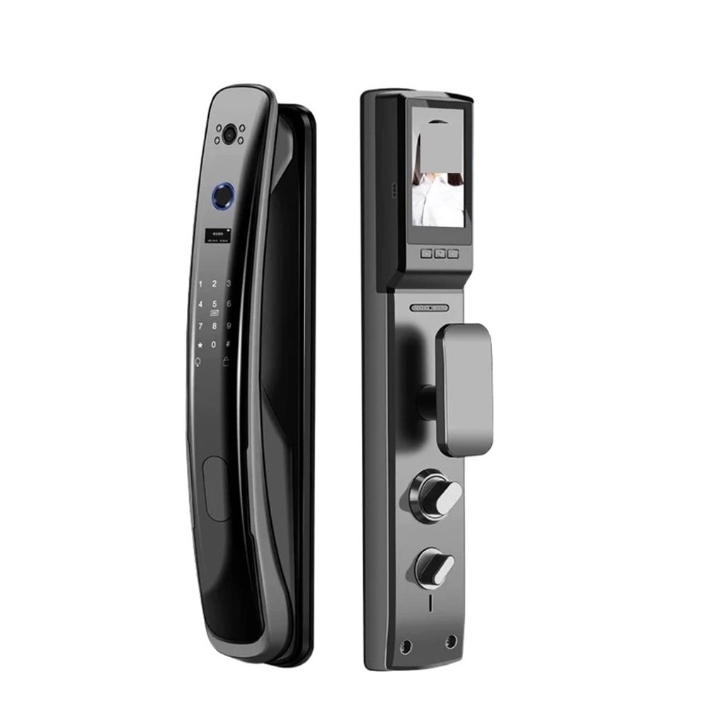 Compatible with Z3 WiFi APP Mobile Phone Remote Unlock with Camera Fingerprint Magnetic Card Password Key Automatic Smart Door Lock (Color : 30) (Hook 24)