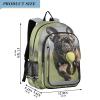 ALAZA French Bulldog Running with Tennis Ball School Backpacks Travel Laptop Bag Kids Bookbag for Girls Boys Teens Women Men view 2