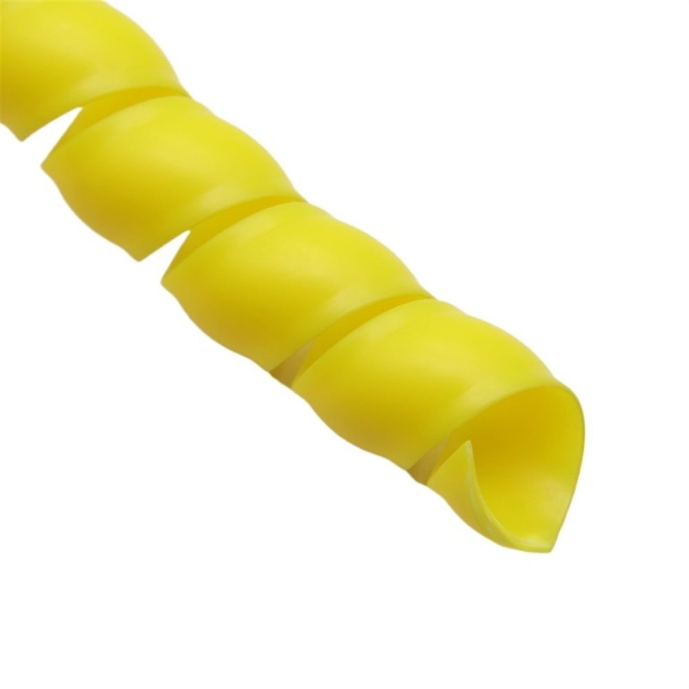 spiral protector Spiral Cable Protector 8mm 40mm Spiral Wrap Winding Line Organizer Flexible Cable Wire Cover Pipe Cable Sleeve Tube wraps cable(Yellow,ID 12mm 10 Meters)