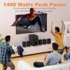 Bobtot Home Theater Sound System 5.1 Surround Sound Systems - 1400 Watts Peak Power 12" Subwoofer Strong Bass 5.1 Wired Home Audio Stereo Sound with Bluetooth ARC Optical Input for TV view 3