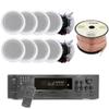 Vaiyer Home Theater System Kit, 6-Channel 6000 Watts Bluetooth Amplifier with 5.25" 10 Qty of 175 W Each in-Wall in-Ceiling Speakers & 16 Gauge 500 ft. Speaker Wire Surround Sound System view 1
