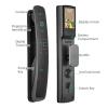 Compatible with Z3 WiFi APP Mobile Phone Remote Unlock with Camera Fingerprint Magnetic Card Password Key Automatic Smart Door Lock (Color : 30) (Hook 30) view 4