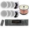 Vaiyer Home Theater System Kit, 6-Channel 6000 Watts Bluetooth Amplifier with 5.25" 8 Qty of 175 W Each in-Wall in-Ceiling Speakers & 16 Gauge 500 ft. Speaker Wire Surround Sound System view 1