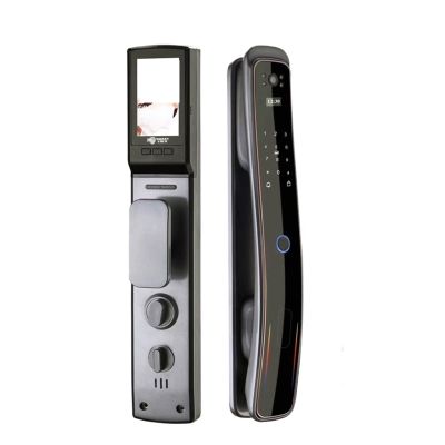 Compatible with Z4 WiFi APP Mobile Phone Remote Unlock with Camera Fingerprint Magnetic Card Password Key Automatic Smart Door Lock (Color : 30) (24)
