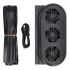 CHEOTIME Car Exhaust Fan, USB Powered 3 Fans Car Front/Rear Window Air Vent Exhaust Fan Car Radiator Vent with Ventilation Black Cooler Ventilation System view 1