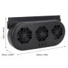 CHEOTIME Car Exhaust Fan, USB Powered 3 Fans Car Front/Rear Window Air Vent Exhaust Fan Car Radiator Vent with Ventilation Black Cooler Ventilation System view 2