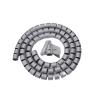 ELLANA spiral protector 2 Meter Spiral Wrap Cover Tube Diameter 10mm to 28mm Cable Organizer Wire Protection Pipe Winding Line Protector wraps cable(22mm Inside Diameter), Grey view 1