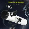 114mm Large Aperture Newtonian Reflector Telescope with Adjustable Tripod for Deep Space Observation view 3