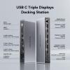 Displaylink Docking Station, PULWTOP USB C DisplayLink Dock Triple Displays for MacBook M1/M2/M3/M4 Windows, 8K/4K@60Hz Displaylink Dock with 3HDMI, 3 Display Port, PD 30W,USB A/C 10Gbps, Ethernet view 2
