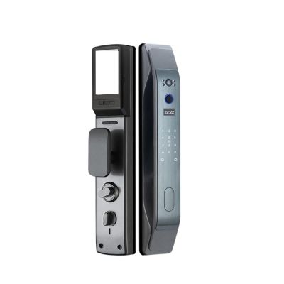 Intelligent Door Lock WiFi Smart Door Lock APP Remote Control Fingerprint Storage Password Electronic Key IC Card Auto Unlock with Camera Visual Fiing for Lock (Color 24X240MM) (All 30X388MM)