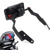 Aluminum Alloy Navigation Bracket, Motorcycle GPS Navigation Bracket Mounting Adapter Holder Front Bar Stand Mobile Phone GPS Holder Compatible with Ho&nda NC750X 2014-2015 NC700X 2012-2014(12mm) view 3