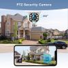 ZHXINSD 5MP Wireless Home Security Camera System with 12.5" Monitor, 4PCS CCTV PTZ Camera Security System Support 5G/2.4G WiFi, Motion Detection, Color Night Vision, 4K 10CH NVR with 1TB Hard Drive view 3