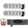 Vaiyer Home Audio System Kit, 6-Channel 6000 Watts Bluetooth Amplifier with 5.25" 12 QTY of 175 W Each in-Wall in-Ceiling Speakers & 16 AWG 500 ft. Speaker Wire - Perfect for Home, Office, Restaurants view 1