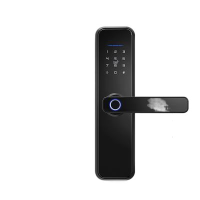 Intelligent Door Lock Smart Lock Biometric Fingerprint Intelligent Smart WiFi APP Password Electronic Door Lock Fiing for Lock (Color : Silver 5572) (Silver 4585)
