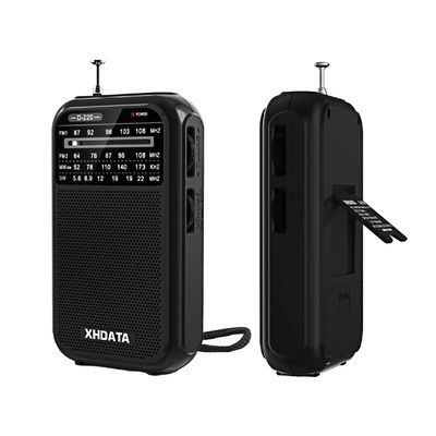 XHDATA D220 Portable Radio AM FM SW Shortwave Receiver Pocket Radio, Black