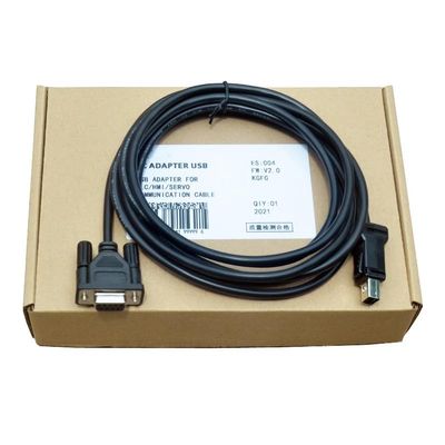 AL-00689703-01 Compatible Servo Drive Debugging Cable Programming Cable Data Cable Download Cable PC Side 9-Hole Serial RS232 Port 3 Meter