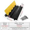 RENLXFI Outdoor Extension Cord Ramp 2 Channel, Driveway Rubber Traffic Speed Bumps Cable Protector with Bolts, Garage/Gyms Floor Cables Management, 10ton Load(90x58x8.8cm/35.4x22.8x3.5in) view 2