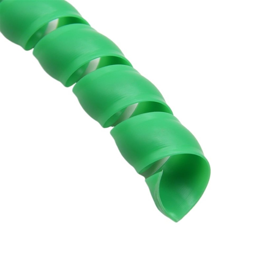 ELLANA spiral protector Spiral Cable Protector 8mm 40mm Spiral Wrap Winding Line Organizer Flexible Cable Wire Cover Pipe Cable Sleeve Tube wraps cable(Green,ID 16mm 10 Meters)