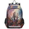 ALAZA Horses in Flowers Field School Backpacks Travel Laptop Bag Kids Bookbag for Girls Boys Teens Women Men view 1