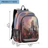 ALAZA Horses in Flowers Field School Backpacks Travel Laptop Bag Kids Bookbag for Girls Boys Teens Women Men view 2