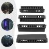 Cable Raceways, 4 Pack Horizontal Rack Mount Cable Management, Wire Duct Under Desk Cord Organizer, Plastic Server Cable Raceways with Panel for Wire Network Server Rack Wall Shelf Mount, Black view 3