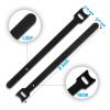 100 PCS 8-Inch Cable Ties, Reusable Cable Management, Under Desk Cord Organizer, Cable Clips and Cord Wrap, Black view 2