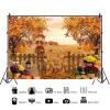 15x10ft Fall Backdrop Autumn Pumpkins Maple Leaves Tree Farmland Photography Background Fall Harvest Pumpkin Thanksgiving Party Banner Decorations Supplies Photo Booth Props view 2