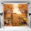 15x10ft Fall Backdrop Autumn Pumpkins Maple Leaves Tree Farmland Photography Background Fall Harvest Pumpkin Thanksgiving Party Banner Decorations Supplies Photo Booth Props view 3