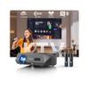 2300 ANSI Daytime 4K Projector with 2 Wireless Mics & 38W Speakers, Ultra Bright Android 11.0 Projector, AI Auto Focus Keystone, NFC WiFi6 Bluetooth, HDR10+ Home Karaoke/Outdoor Movies/Office view 1