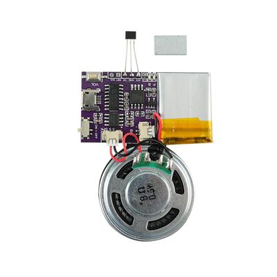 Voice Module,MP3 Music Sound Chips, 16MB Sound Module for Crafts, Christmas, New Year Greeting Cards, Box with Speaker Lithium Battery Powered and USB Cable. (JR-JX7004-Magnet Sound Module)