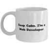 MIPOMALL Web developer Gifts For Coworkers, Keep Calm, I'm a Web Developer, New Web developer 11oz 15oz Mug, Cup From Friends view 1