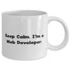 MIPOMALL Web developer Gifts For Coworkers, Keep Calm, I'm a Web Developer, New Web developer 11oz 15oz Mug, Cup From Friends view 2